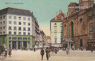 Michaelerplatz - Wien,Innere Stadt - alte historische Fotos Ansichten Bilder Aufnahmen Ansichtskarten 