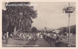 Millstatt, See Promenade mit Strand - Spittal an der Drau - alte historische Fotos Ansichten Bilder Aufnahmen Ansichtskarten 