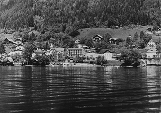 Sattendorf vom See - Sattendorf - alte historische Fotos Ansichten Bilder Aufnahmen Ansichtskarten 