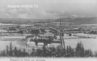 Blick vom Kreuzbergl im Winter - Klagenfurt am Wörthersee - alte historische Fotos Ansichten Bilder Aufnahmen Ansichtskarten 