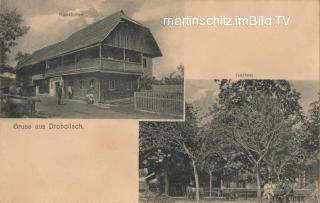 Gasthof Bernold mit Gastgarten zum Peterwirt - Villach - alte historische Fotos Ansichten Bilder Aufnahmen Ansichtskarten 