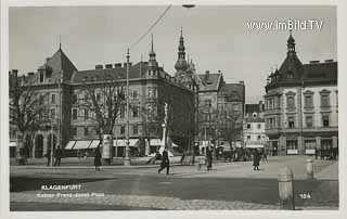Klagenfurt - Kaiser Franz Josef Platz - Neuer Platz - alte historische Fotos Ansichten Bilder Aufnahmen Ansichtskarten 