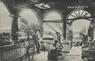 Warmbad - Loggia Karawankenhof - alte historische Fotos Ansichten Bilder Aufnahmen Ansichtskarten 