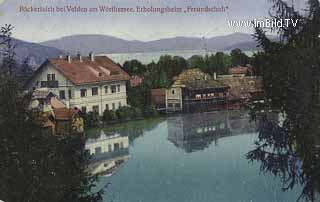Velden - Erholungsheim Freundschaft - Bäckerteich - Velden am Wörther See - alte historische Fotos Ansichten Bilder Aufnahmen Ansichtskarten 