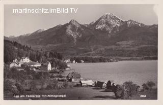 Egger Bucht mit Strandhotel Aschgan - Villach - alte historische Fotos Ansichten Bilder Aufnahmen Ansichtskarten 