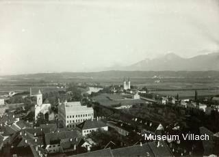 Minoritenkirche und Schulhaus - Villach - alte historische Fotos Ansichten Bilder Aufnahmen Ansichtskarten 