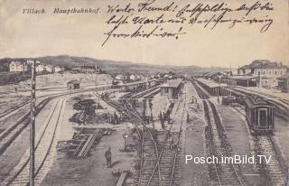 Villach Hauptbahnhof - Villach-Innere Stadt - alte historische Fotos Ansichten Bilder Aufnahmen Ansichtskarten 