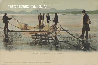 Drobollach, Reinanken Fischerei am Faakersee - Oesterreich - alte historische Fotos Ansichten Bilder Aufnahmen Ansichtskarten 