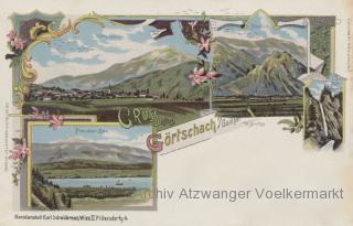 3 Bild Litho Karte - Görtschach - Kärnten - alte historische Fotos Ansichten Bilder Aufnahmen Ansichtskarten 