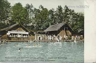 Badeanstalt und Schwimmschule Ulbing - Villach Land - alte historische Fotos Ansichten Bilder Aufnahmen Ansichtskarten 