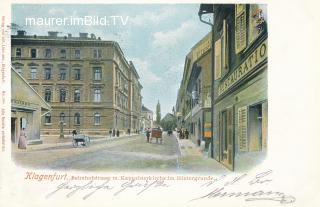 Klagenfurt - Bahnhofstrasse - alte historische Fotos Ansichten Bilder Aufnahmen Ansichtskarten 