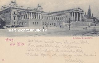 Wien, Reichsrathsgebäude - alte historische Fotos Ansichten Bilder Aufnahmen Ansichtskarten 