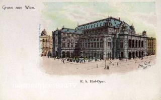 Wien, K.k. Hof-Oper - alte historische Fotos Ansichten Bilder Aufnahmen Ansichtskarten 