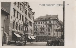 Postgasse mit Parkhotel - Villach - alte historische Fotos Ansichten Bilder Aufnahmen Ansichtskarten 