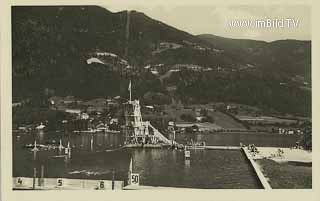 Sprungturm beim Hotel Annenheim - Villach - alte historische Fotos Ansichten Bilder Aufnahmen Ansichtskarten 