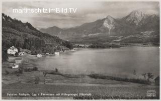 Egger Bucht mit Pension Aschgan - Villach - alte historische Fotos Ansichten Bilder Aufnahmen Ansichtskarten 