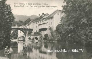 Bischoflack, Kapuzinerbrücke über die Sora - Oberkrain (Gorenjska) - alte historische Fotos Ansichten Bilder Aufnahmen Ansichtskarten 