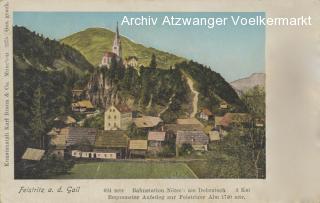 Feistritz an der Gail Ortsansicht - Villach Land - alte historische Fotos Ansichten Bilder Aufnahmen Ansichtskarten 