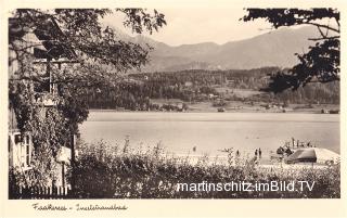 Faakersee, Inselstrandbad  - Villach Land - alte historische Fotos Ansichten Bilder Aufnahmen Ansichtskarten 