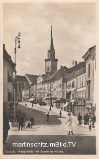 Hauptplatz mit Stadtpfarrkirche - Oesterreich - alte historische Fotos Ansichten Bilder Aufnahmen Ansichtskarten 