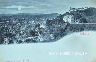 Laibach - Mondscheinkarte - Slowenien - alte historische Fotos Ansichten Bilder Aufnahmen Ansichtskarten 