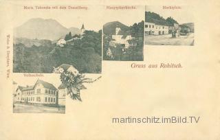 4 Bild Litho Karte - Rohitsch - Slowenien - alte historische Fotos Ansichten Bilder Aufnahmen Ansichtskarten 