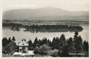 Blick von Oberaichwald auf den Faakersee - Finkenstein am Faaker See - alte historische Fotos Ansichten Bilder Aufnahmen Ansichtskarten 