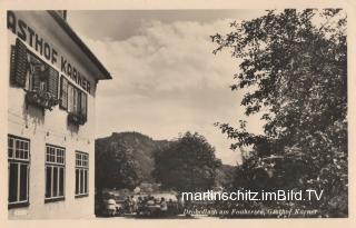 Gasthof Karner mit Blick zum Tabor - Oesterreich - alte historische Fotos Ansichten Bilder Aufnahmen Ansichtskarten 