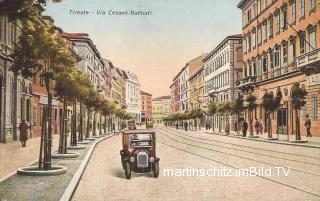 Trieste, Via Cesare Battisti - Italien - alte historische Fotos Ansichten Bilder Aufnahmen Ansichtskarten 