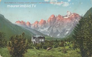 Wolfsbach - Hotel Seisera mit Wischberggruppe - Italien - alte historische Fotos Ansichten Bilder Aufnahmen Ansichtskarten 