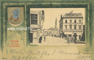 Villach -Draubrück vom Hauptplatz - Europa - alte historische Fotos Ansichten Bilder Aufnahmen Ansichtskarten 