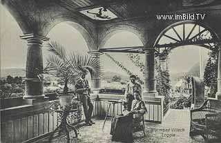 Warmbad - Loggia Karawankenhof - Kärnten - alte historische Fotos Ansichten Bilder Aufnahmen Ansichtskarten 