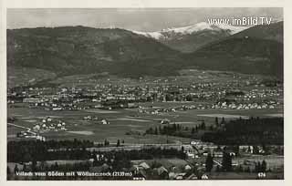 Tschinowitsch - Lufbild Richtung Villach - Villach - alte historische Fotos Ansichten Bilder Aufnahmen Ansichtskarten 