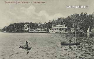 Krumpendorf - Seerestaurant - Klagenfurt Land - alte historische Fotos Ansichten Bilder Aufnahmen Ansichtskarten 