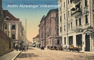 Klagenfurt, Bahnhofstrasse und Sparkasse - Klagenfurt am Wörthersee - alte historische Fotos Ansichten Bilder Aufnahmen Ansichtskarten 