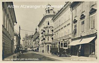 Klagenfurt Burggasse mit Hotel Moser - Klagenfurt am Wörthersee - alte historische Fotos Ansichten Bilder Aufnahmen Ansichtskarten 