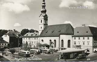 Busbahnhof Heiligengeistplatz - Klagenfurt am Wörthersee - alte historische Fotos Ansichten Bilder Aufnahmen Ansichtskarten 