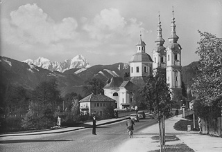 Villach - Draubrücke mit Kreuzkirche - Villach - alte historische Fotos Ansichten Bilder Aufnahmen Ansichtskarten 