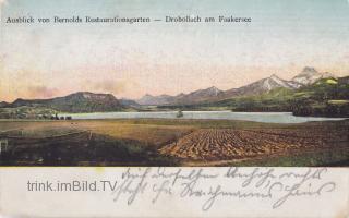 Ausblick von Bernold's Restaurationsgarten  - Kärnten - alte historische Fotos Ansichten Bilder Aufnahmen Ansichtskarten 