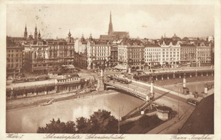 Schwedenbrücke - Wien - alte historische Fotos Ansichten Bilder Aufnahmen Ansichtskarten 