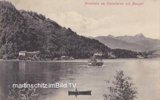 Blick über den Ossiachersee auf St. Andrä - Villach - alte historische Fotos Ansichten Bilder Aufnahmen Ansichtskarten 