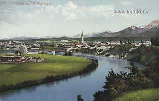 Blick von Villach St. Martin zur Eisenbahnbrücke - Villach - alte historische Fotos Ansichten Bilder Aufnahmen Ansichtskarten 