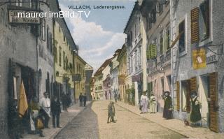 Villach Lederergasse - Kärnten - alte historische Fotos Ansichten Bilder Aufnahmen Ansichtskarten 