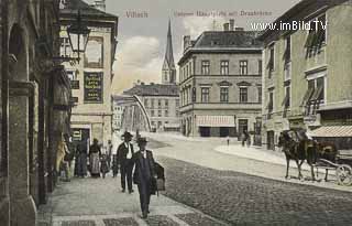 Hauptplatz mit alter Draubrücke - alte historische Fotos Ansichten Bilder Aufnahmen Ansichtskarten 