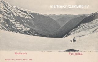 Blick vom Pfandlschrten gletscher ins Fuschertal - alte historische Fotos Ansichten Bilder Aufnahmen Ansichtskarten 