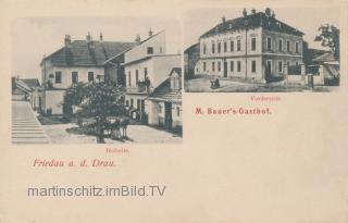 2 Bild Litho Karte - Friedau an der Drau - Slowenien - alte historische Fotos Ansichten Bilder Aufnahmen Ansichtskarten 
