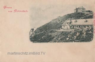 Dobratsch - Restaurant und Kirche - Villach Land - alte historische Fotos Ansichten Bilder Aufnahmen Ansichtskarten 