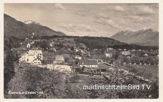 Arnoldstein, Ortsansicht mit Blick ins Gailtal - Villach Land - alte historische Fotos Ansichten Bilder Aufnahmen Ansichtskarten 