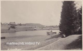 Aichwaldsee mit Blick gegen den Dobratsch - Villach Land - alte historische Fotos Ansichten Bilder Aufnahmen Ansichtskarten 