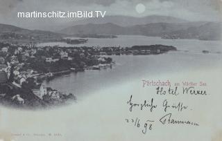 Pörtschach - Mondscheinkarte - Pörtschach am Wörther See - alte historische Fotos Ansichten Bilder Aufnahmen Ansichtskarten 